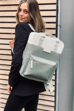 Kapten & Son Bergen Rugzak 15" Muted Sage Sprinkled -Nieuwe Laptoptas kapten son bergen rugzak 15 muted sage sprinkled kapten son 523929