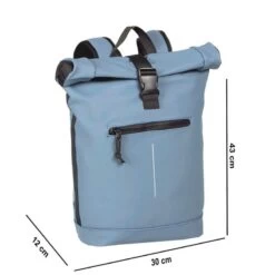 New Rebels Mart Waterproof Rolltop Rugzak Laptopvak 15,6'' Petrol -Nieuwe Laptoptas new rebels mart waterproof rolltop rugzak laptopvak 156 petrol new rebels 571285