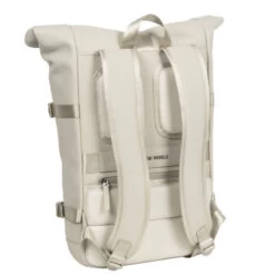 New Rebels Williams Waterproof Rolltop Rugzak Laptopvak 15,6'' Beige -Nieuwe Laptoptas new rebels williams waterproof rolltop rugzak laptopvak 156 beige new rebels 112620