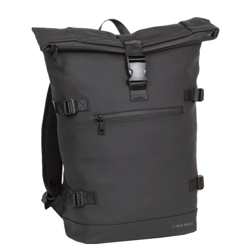 New Rebels Williams Waterproof Rolltop Rugzak Laptopvak 15,6'' Black 1 New Rebels Williams Waterproof Rolltop Rugzak Laptopvak 15,6'' Black