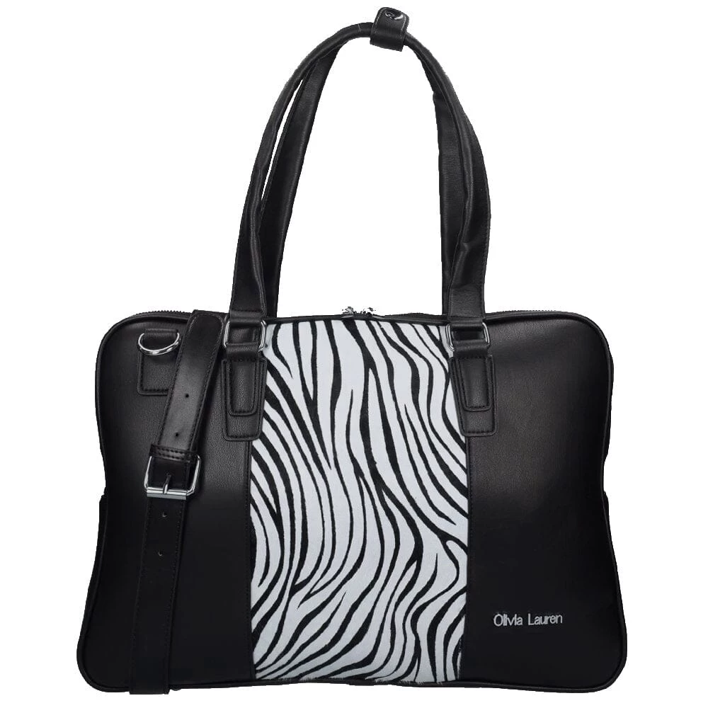 Olivia Lauren Laptoptas Zebra 15,6" Zwart/Wit 6 Olivia Lauren Laptoptas Zebra 15,6" Zwart/Wit - Afbeelding 6