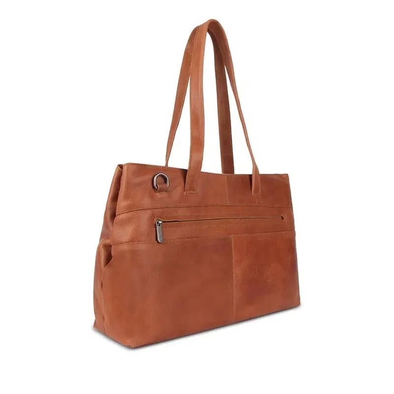 Plevier Jura Dames Laptoptas 15,6 Inch 716 Cognac 2 Plevier Jura Dames Laptoptas 15,6 Inch 716 Cognac - Afbeelding 2