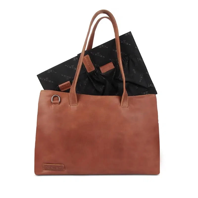 Plevier Jura Dames Laptoptas 15,6 Inch 716 Cognac 4 Plevier Jura Dames Laptoptas 15,6 Inch 716 Cognac - Afbeelding 4