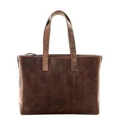 Plevier Retro Hopper Shopper Laptoptas 15.6" Bruin